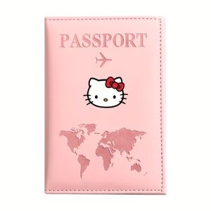 Hello Kitty Pink Passport Holder Travel Wallet Organizer